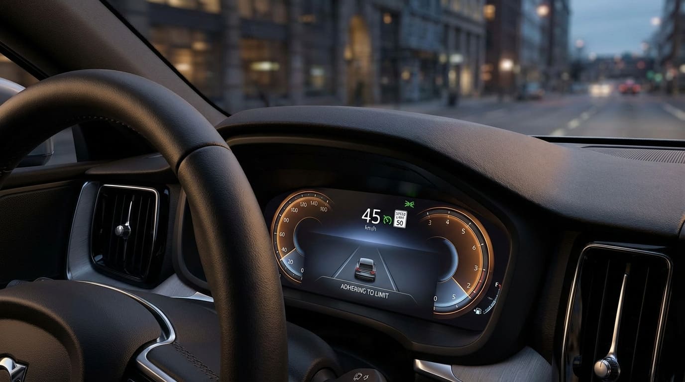 Крупный план приборной панели с спидометром