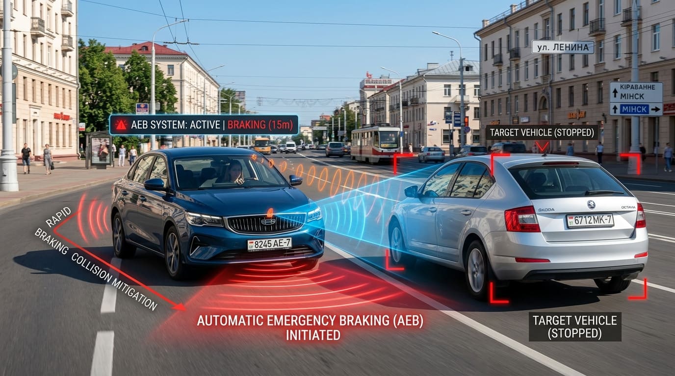 Визуализация работы системы с радарными датчиками