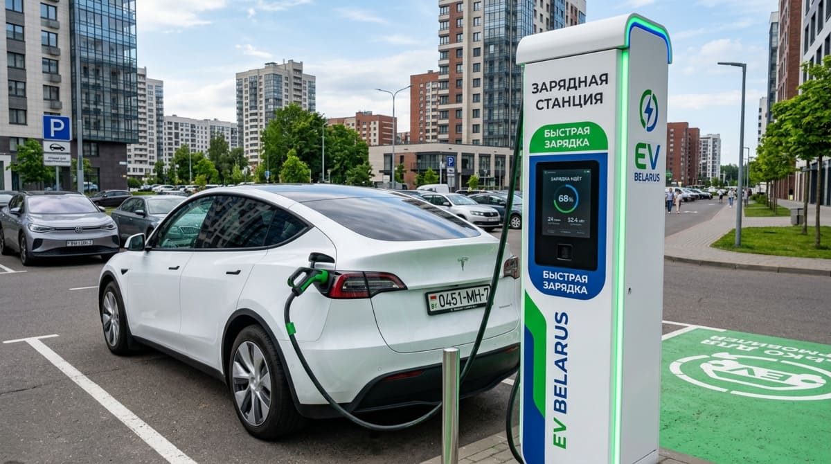 Современная быстрая зарядная станция